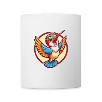 colibri drôle kawaii dessin animé clipart animal - Mug blanc - blanc - Devant