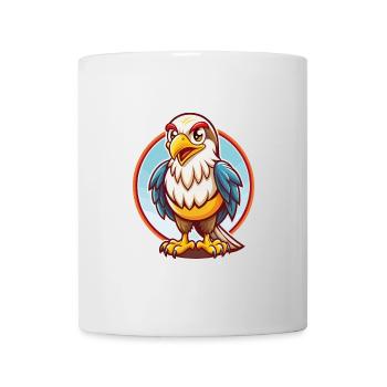 Hawk Cute Funny Kawaii Cartoon Clipart Animal Pet - Mug - white - Front