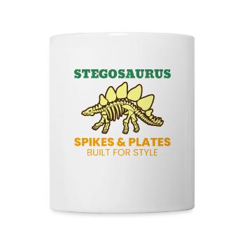 Stegosaurus Dinosaurier Dino Fossil Jagd Jäger - Tasse - Weiß - Vorne