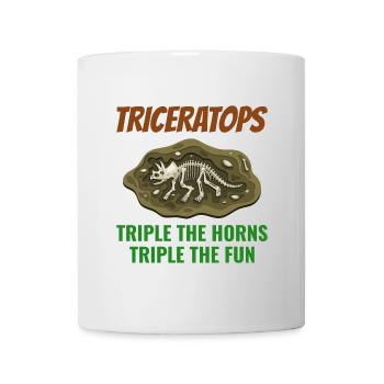 Triceratops Dinosaur Dino Paleontology Fossil - Mug - white - Front