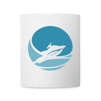 Ski nautique Sports nautiques Bateau à moteur - Mug blanc - blanc - Devant