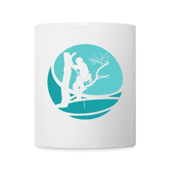 Klettern Kletteraffe Ausrüstung - Tasse - Weiß - Vorne