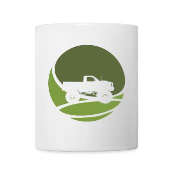 Monstertruck Gelaende Offroad - Tasse - Weiß - Vorne