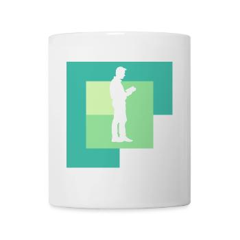 Lesen Buch - Tasse - Weiß - Vorne