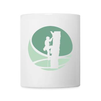 Klettern Ausrüstung Kletteraffe - Tasse - Weiß - Vorne