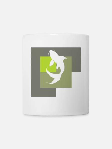 Koi Fisch Fischkopf - Tasse - Weiß