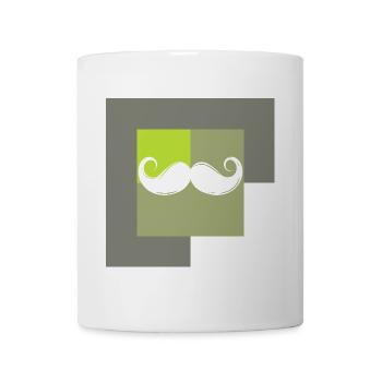 Bart Hipster Gesichtsbehaarung - Tasse - Weiß - Vorne