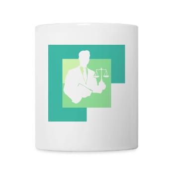 Gericht Behandlung Absatz - Tasse - Weiß - Vorne