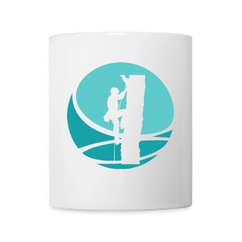 Klettern Baumklettern Aufstieg - Tasse - Weiß - Vorne
