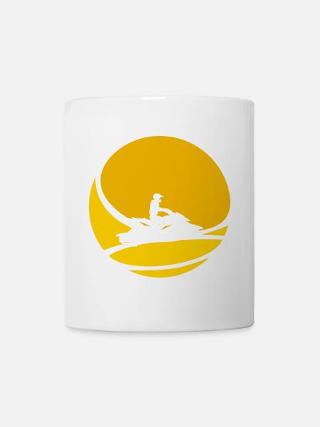 Wasserski Jetski Wakeskate - Tasse - Weiß
