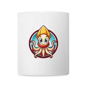 Squid Cute Funny Kawaii Cartoon Clipart Animal Pet - Mug - white - Front