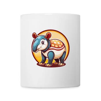 Tapir Niedlich Lustig Kawaii Cartoon Clipart Tier Haustier - Tasse - Weiß - Vorne