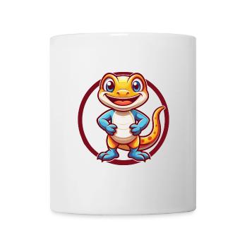 Salamander Lustige Kawaii Cartoon Clipart Tier Haustier - Tasse - Weiß - Vorne