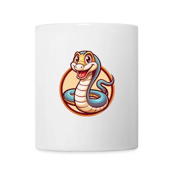 serpent mignon drôle kawaii dessin animé clipart animal de compagnie - Mug blanc - blanc - Devant