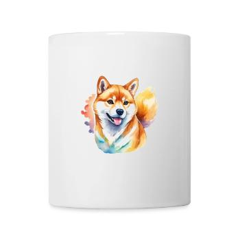 Shiba Inu Aquarelles - Mug blanc - blanc - Devant