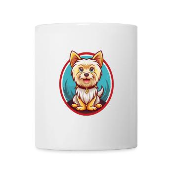 Yorkshire Terrier Dog Funny Kawaii Cartoon Animal - Mug - white - Front