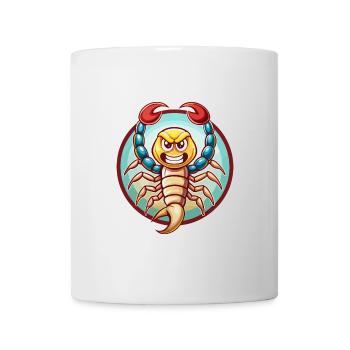 Skorpion Lustig Kawaii Cartoon Clipart Tier Haustier - Tasse - Weiß - Vorne