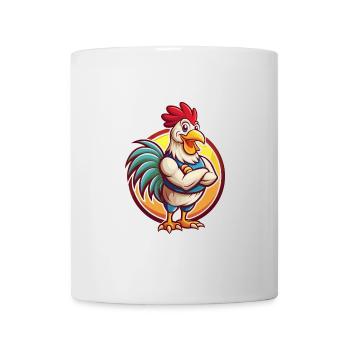 Hahn Lustig Kawaii Cartoon Clipart Tier Haustier - Tasse - Weiß - Vorne