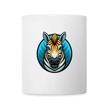 Zebra Bunte Kawaii Cartoon Figur Clipart - Tasse - Weiß - Vorne