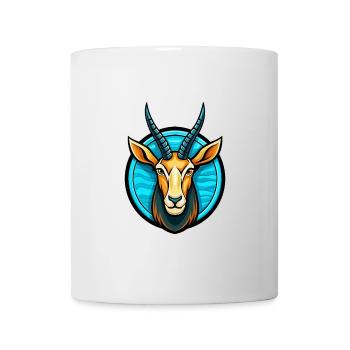 Oryx coloré Kawaii dessin animé personnage Clipart Animal de compagnie - Mug blanc - blanc - Devant