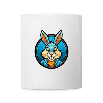 Lapin coloré Kawaii Dessin animé Personnage Clipart - Mug blanc - blanc - Devant