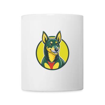 Chien Kelpie Australien Mignon Kawaii Dessin Animé Animal - Mug blanc - blanc - Devant