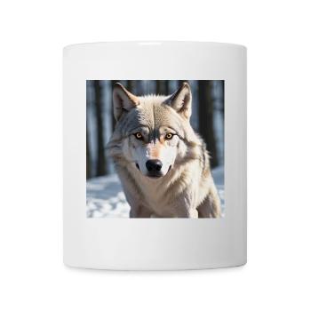 Loup - Mug blanc - blanc - Devant
