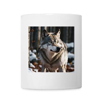 Loup - Mug blanc - blanc - Devant