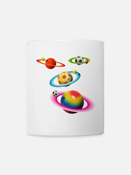 Bunte Bälle - Tasse - Weiß