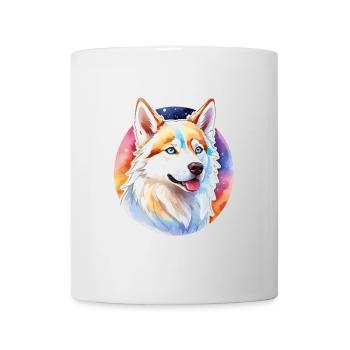 Husky de Sibérie Aquarelles - Mug blanc - blanc - Devant