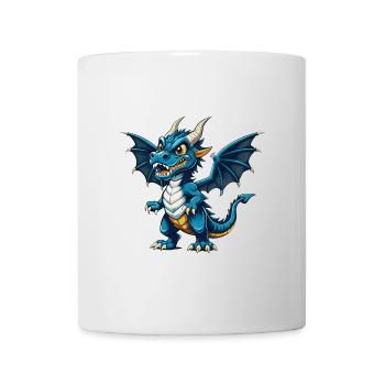 Drache Cool Kawaii Cartoon Charakter Clipart - Tasse - Weiß - Vorne