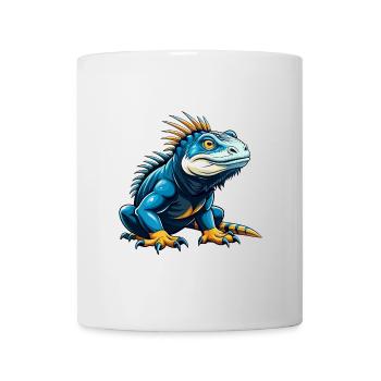 Iguana Cool Kawaii Cartoon Character Clipart - Mug - white - Front
