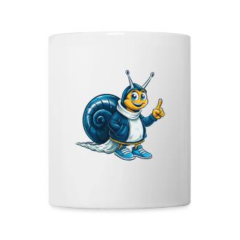 Schnecke Cool Kawaii Cartoon Charakter Clipart - Tasse - Weiß - Vorne