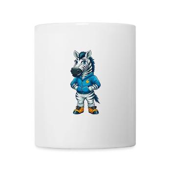 Zebra Cool Kawaii Cartoon Figur Clipart - Tasse - Weiß - Vorne