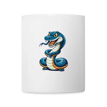 Schlange Cool Kawaii Cartoon Charakter Clipart - Tasse - Weiß - Vorne