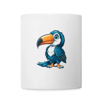 Toucan Cool Kawaii Cartoon Character Clipart - Mug - white - Front