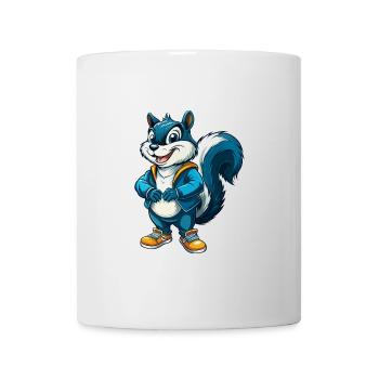 Eichhörnchen Cool Kawaii Cartoon Figur Clipart - Tasse - Weiß - Vorne