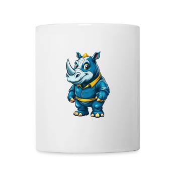 Rhino Cool Kawaii Cartoon Character Clipart - Mug - white - Front