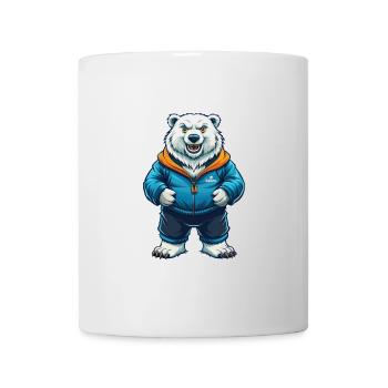 ours polaire cool kawaii dessin animé personnage clipart - Mug blanc - blanc - Devant