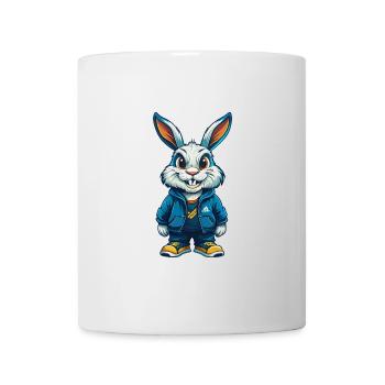 Lapin Cool Kawaii Dessin animé Personnage Clipart - Mug blanc - blanc - Devant