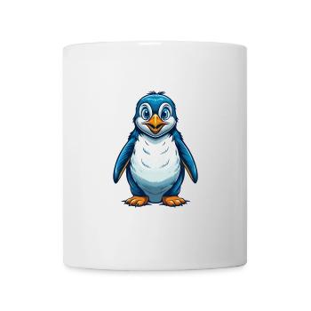 Pinguin Cool Kawaii Cartoon Charakter Clipart - Tasse - Weiß - Vorne