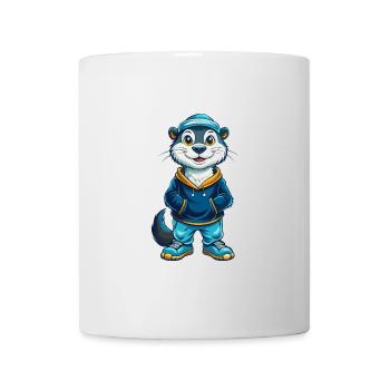 Otter Cool Kawaii Cartoon Charakter Clipart - Tasse - Weiß - Vorne