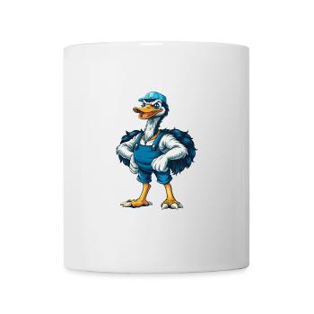 Strauß Cool Kawaii Cartoon Charakter Clipart - Tasse - Weiß - Vorne
