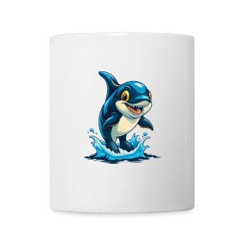 Orca Cool Kawaii Cartoon Character Clipart - Mug - white - Front