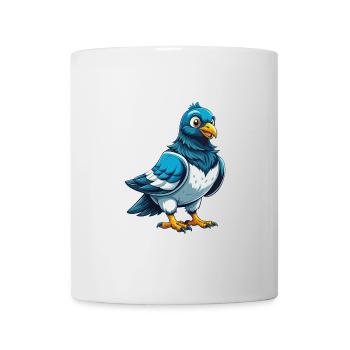 Taube Cool Kawaii Cartoon Charakter Clipart - Tasse - Weiß - Vorne