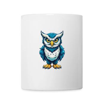Eule Cool Kawaii Cartoon Charakter Clipart - Tasse - Weiß - Vorne