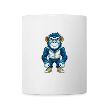 Affe Cool Kawaii Cartoon Charakter Clipart - Tasse - Weiß - Vorne