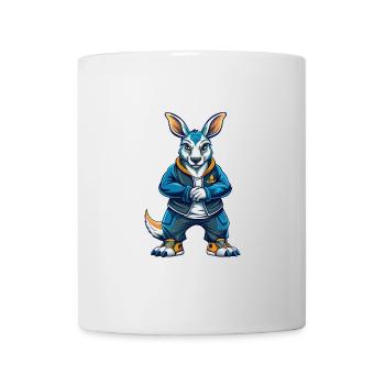 Kangourou Cool Kawaii Dessin animé Personnage Clipart - Mug blanc - blanc - Devant