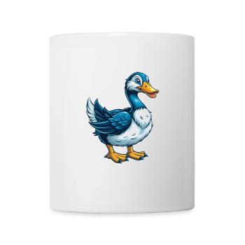 Gans Cool Kawaii Cartoon Charakter Clipart - Tasse - Weiß - Vorne