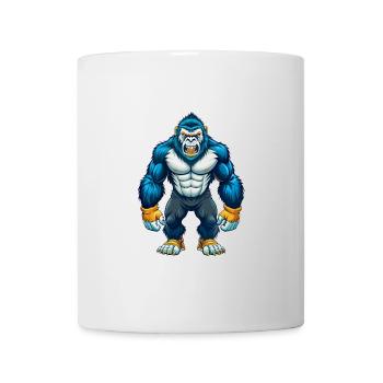 Gorille Cool Kawaii Dessin animé Personnage Clipart - Mug blanc - blanc - Devant